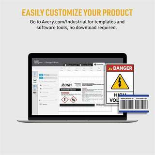Avery PermaTrack Destructible Asset Tag Labels - 0.75" Length x 2" Width - Rectangular - 240 / Pack - White