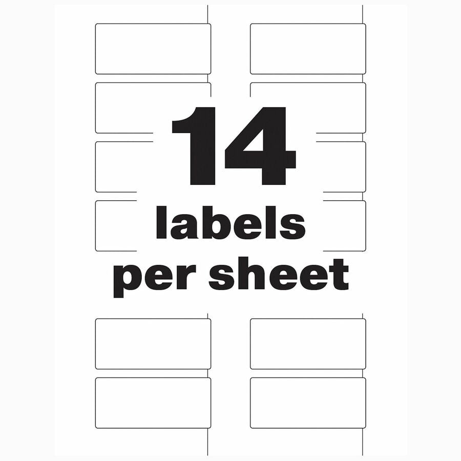 Avery PermaTrack Tamper-Evident Asset Tag Labels - 1.25" Length x 2.75" Width - Rectangular - 112 / Pack - Matte White