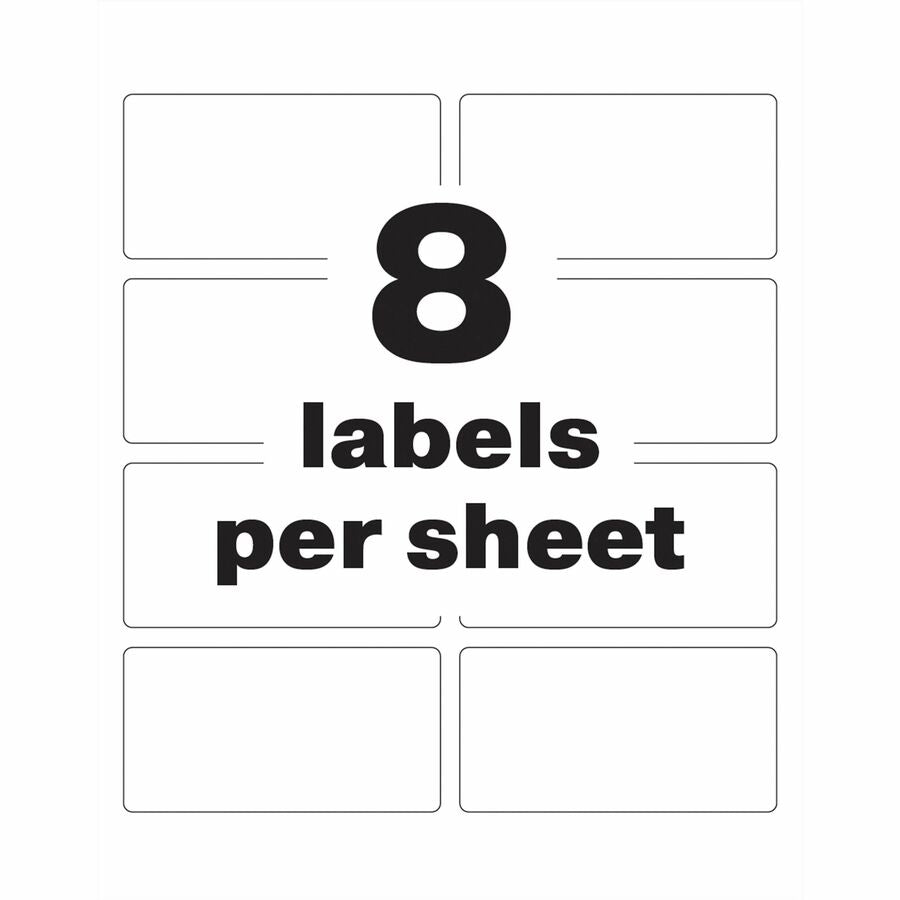 Avery PermaTrack Durable White Asset Tag Labels, 2" x 3-3/4" , 64 Asset Tags - 2" Width x 3 3/4" Length - Permanent Adhesive - Rectangle - Laser - White - Film - 8 / Sheet - 8 Total Sheets - 64 Total Label(s) - 5 - Water Resistant