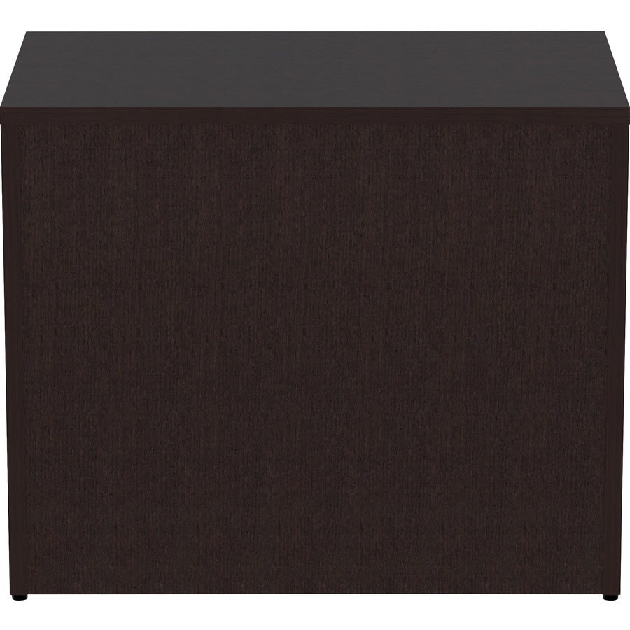 Lorell Essentials Series 2-Door Storage Cabinet - 36" x 22.5"29.5" Cabinet, 0.7" Panel - 2 Door(s) - Material: Laminate - Finish: Espresso