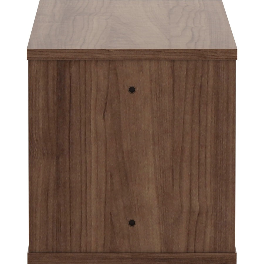 Lorell Panel System Open Storage Cabinet - 18.1" Height x 31.5" Width x 15.8" Depth - Walnut - Laminate - 1 Each