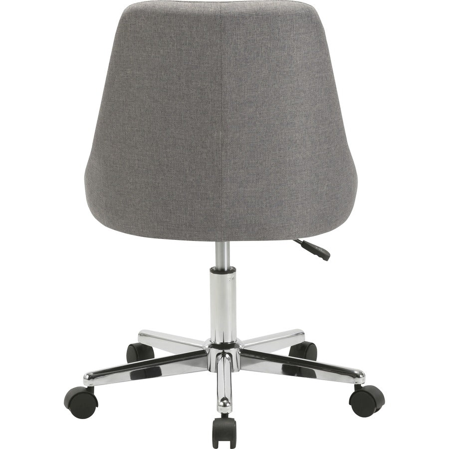 Lorell Resimercial Low-back Task Chair with Arms - 22.5" x 24.4"31.5" - Material: Fabric - Finish: Gray