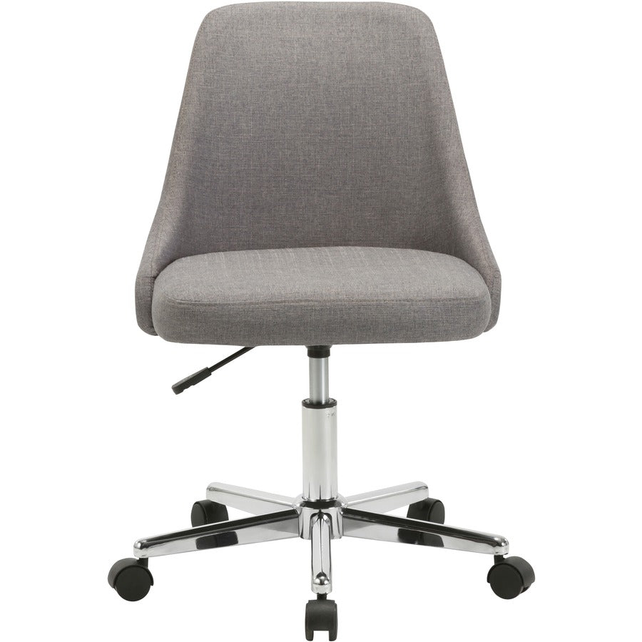 Lorell Resimercial Low-back Task Chair with Arms - 22.5" x 24.4"31.5" - Material: Fabric - Finish: Gray