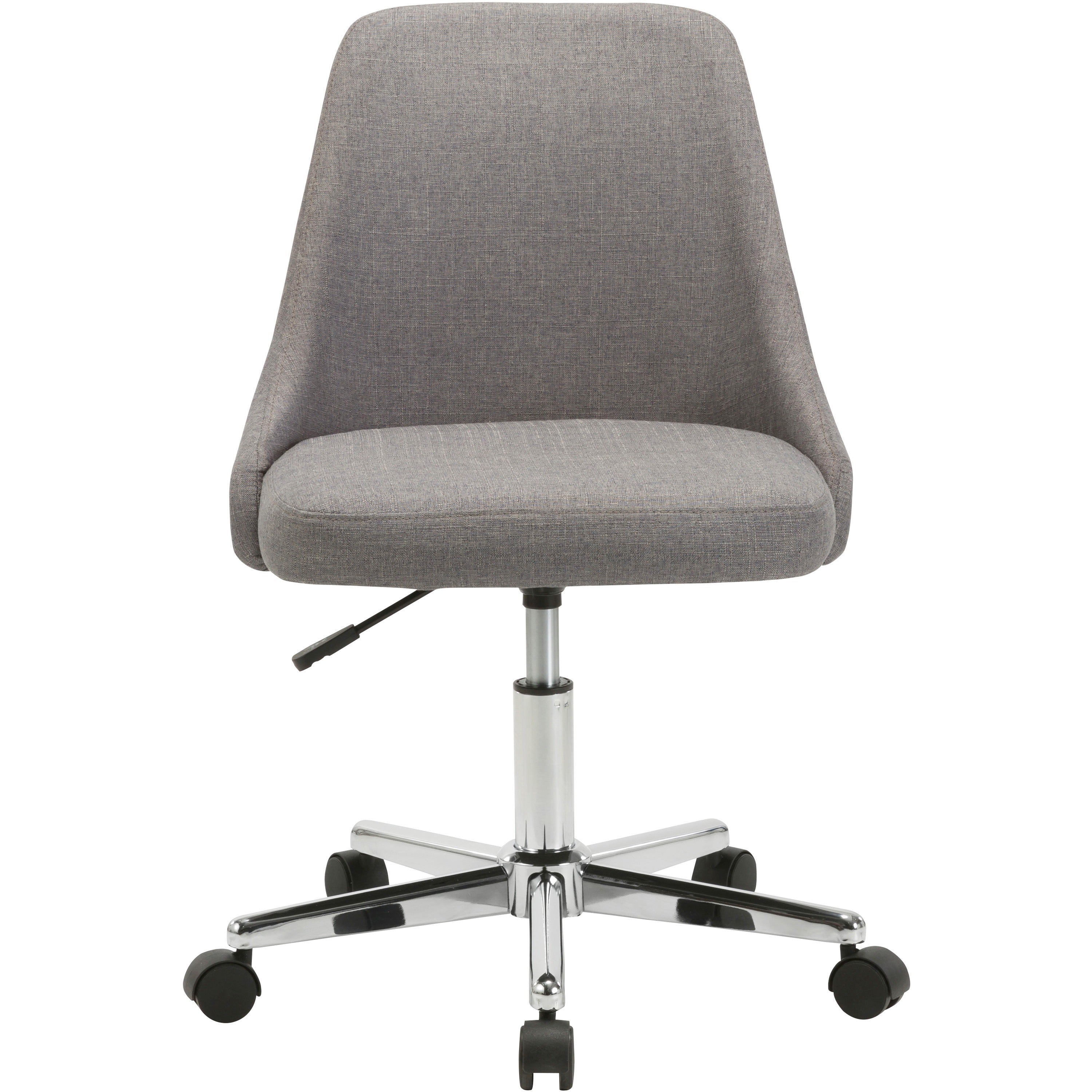 Lorell Resimercial Low-back Task Chair with Arms - 22.5" x 24.4"31.5" - Material: Fabric - Finish: Gray - 3