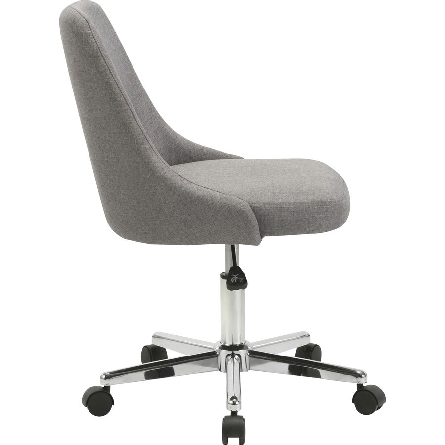 Lorell Resimercial Low-back Task Chair with Arms - 22.5" x 24.4"31.5" - Material: Fabric - Finish: Gray