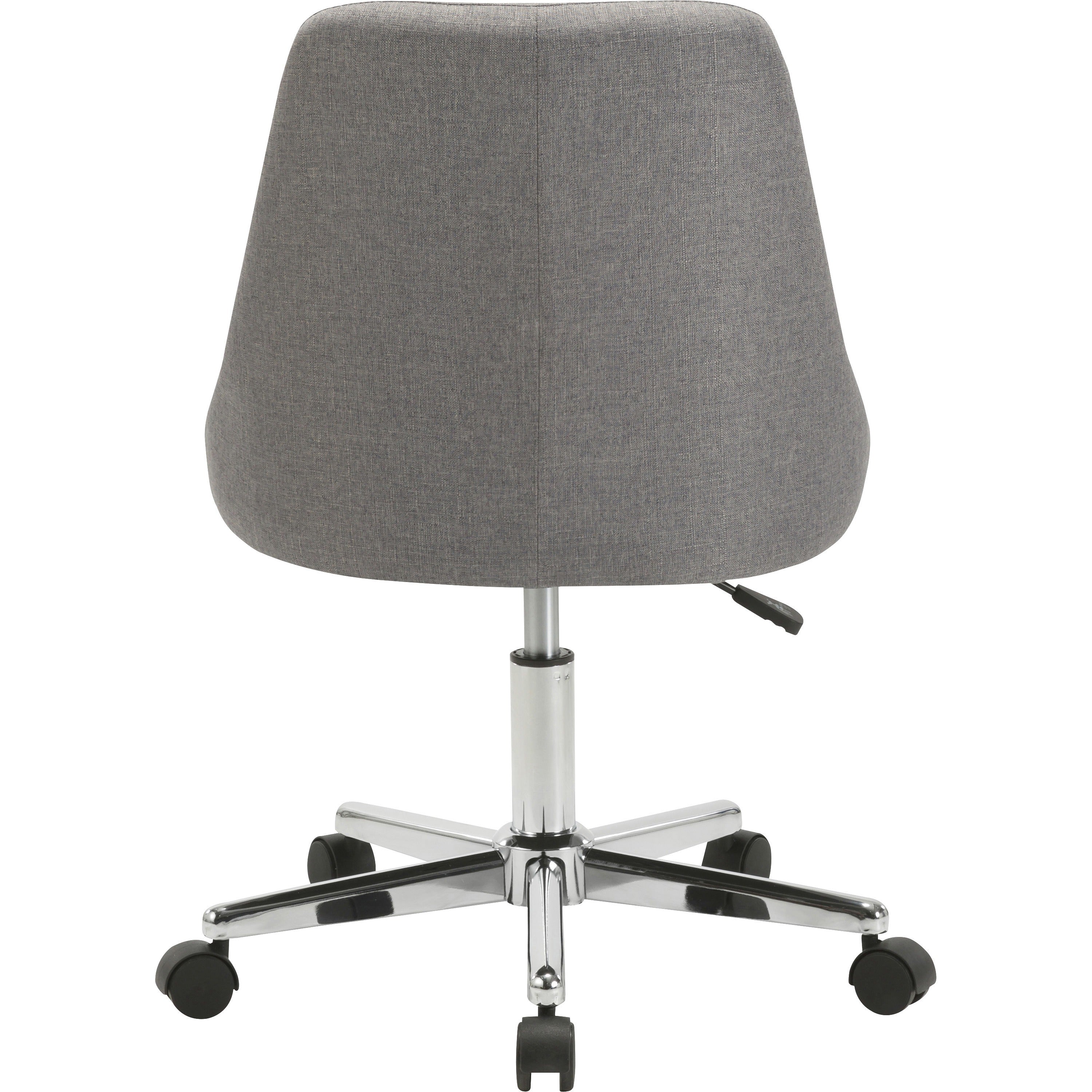 Lorell Resimercial Low-back Task Chair with Arms - 22.5" x 24.4"31.5" - Material: Fabric - Finish: Gray - 4