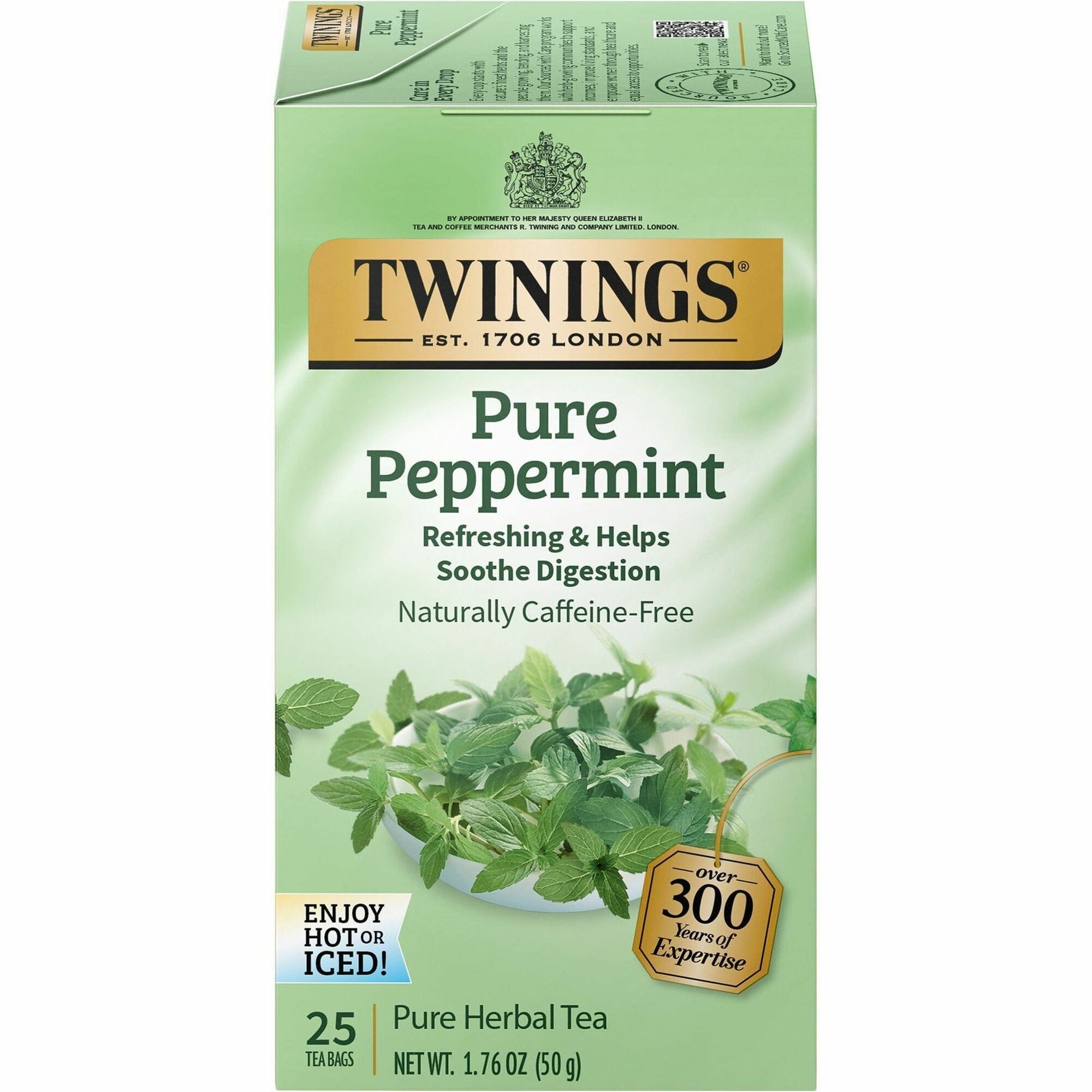 twinings-of-london-pure-peppermint-herbal-tea-bag-18-oz-25-box_twg09179 - 1