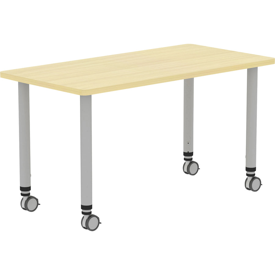 lorell-attune-height-adjustable-multipurpose-rectangular-table-for-table-toprectangle-top-adjustable-height-2662-to-3362-adjustment-x-48-table-top-width-x-2362-table-top-depth-3362-height-assembly-required-laminated-maple-la_llr69582 - 7