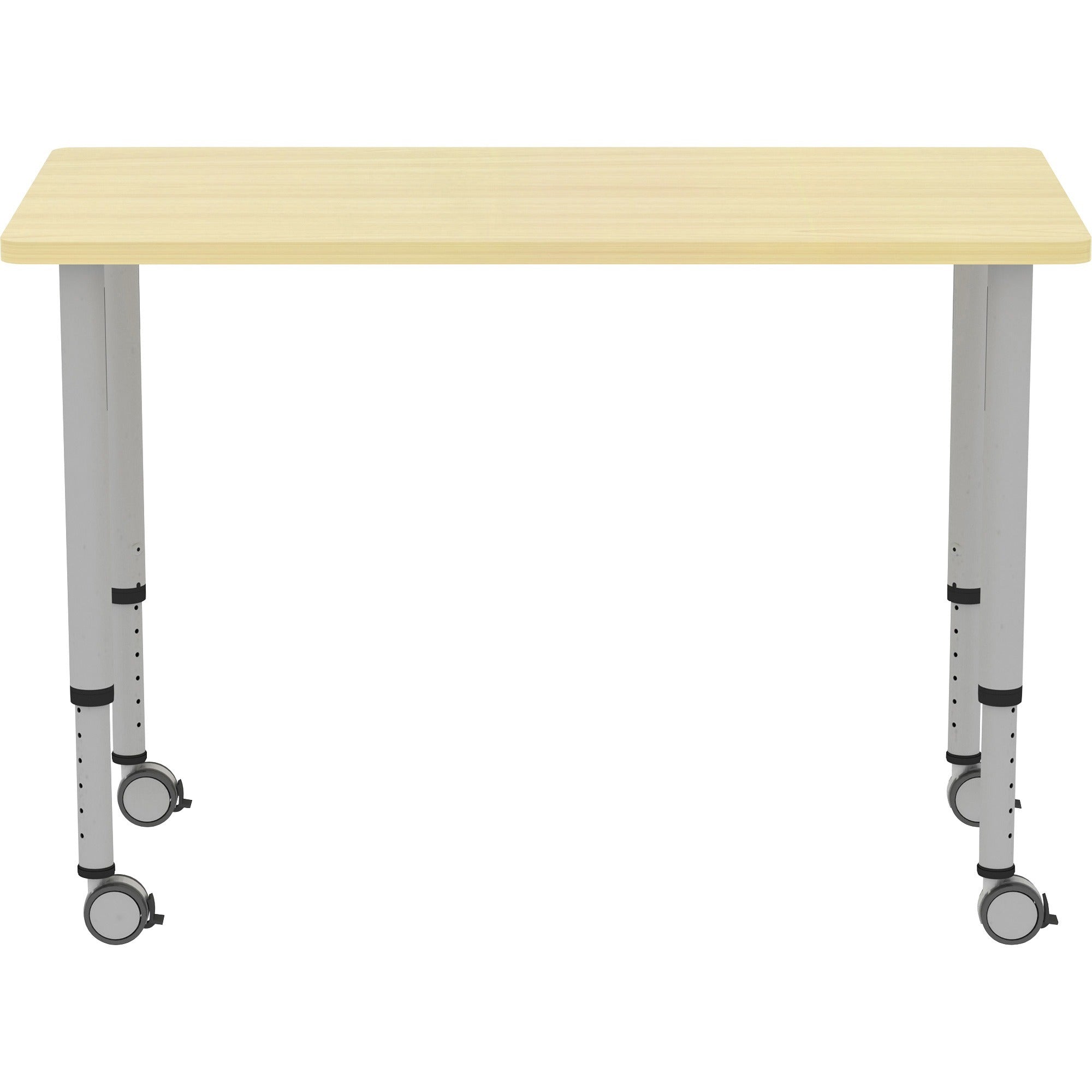 lorell-attune-height-adjustable-multipurpose-rectangular-table-for-table-toprectangle-top-adjustable-height-2662-to-3362-adjustment-x-48-table-top-width-x-2362-table-top-depth-3362-height-assembly-required-laminated-maple-la_llr69582 - 3