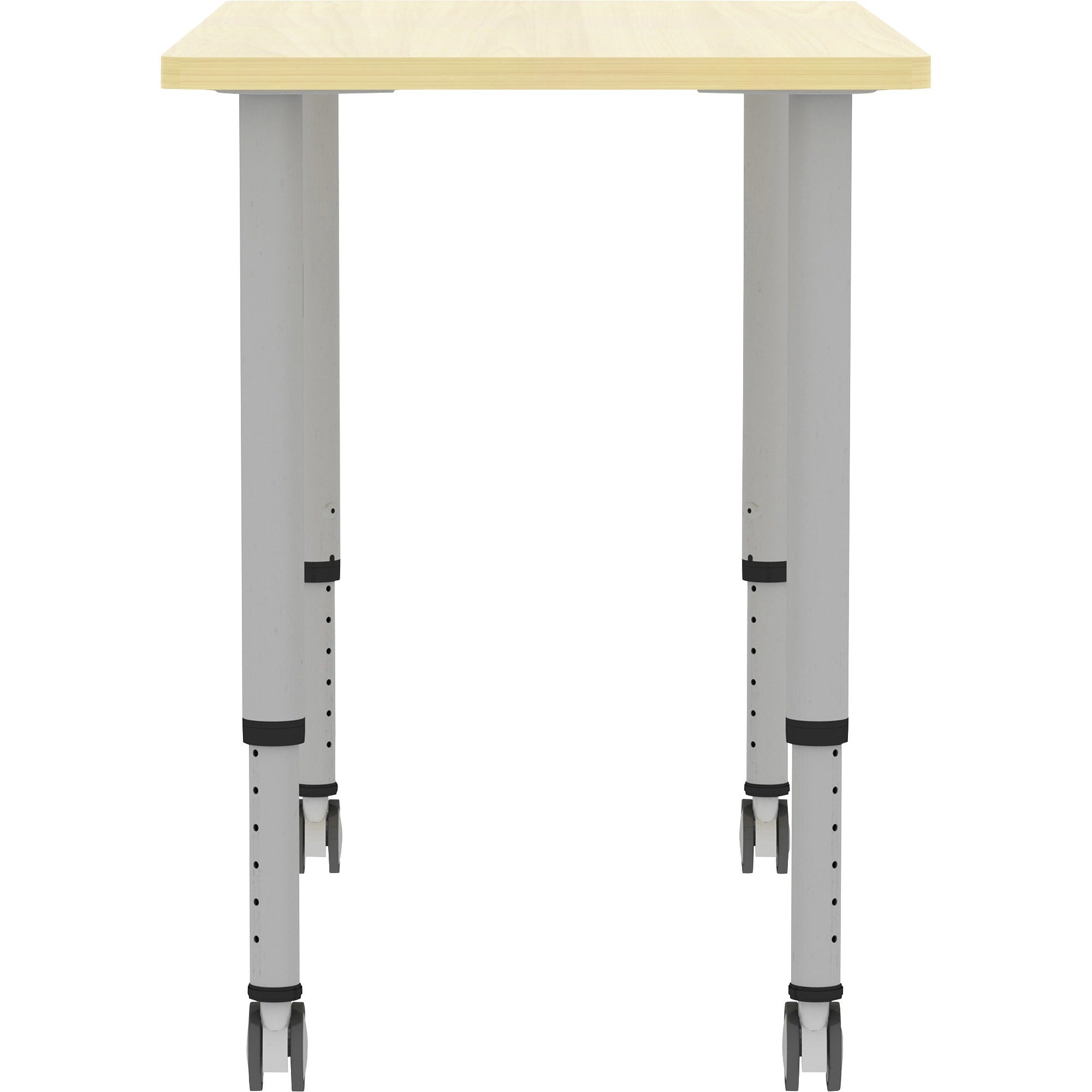 lorell-attune-height-adjustable-multipurpose-rectangular-table-for-table-toprectangle-top-adjustable-height-2662-to-3362-adjustment-x-48-table-top-width-x-2362-table-top-depth-3362-height-assembly-required-laminated-maple-la_llr69582 - 4