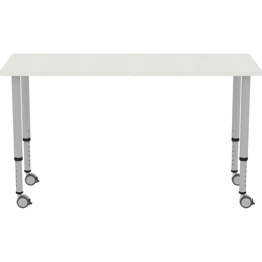 Lorell Attune Height-adjustable Multipurpose Rectangular Table - For - Table TopRectangle Top - Adjustable Height - 26.62" to 33.62" Adjustment x 60" Table Top Width x 23.62" Table Top Depth - 33.62" Height - Assembly Required - Laminated, Gray - Lam