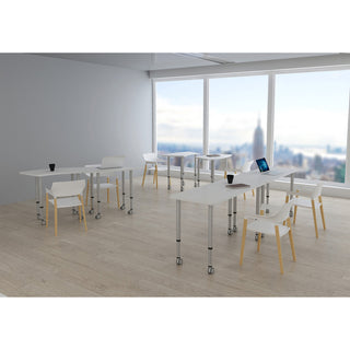 Lorell Attune Height-adjustable Multipurpose Rectangular Table - For - Table TopRectangle Top - Adjustable Height - 26.62" to 33.62" Adjustment x 60" Table Top Width x 23.62" Table Top Depth - 33.62" Height - Assembly Required - Laminated, Gray - Lam
