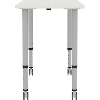 Lorell Attune Height-adjustable Multipurpose Rectangular Table - For - Table TopRectangle Top - Adjustable Height - 26.62" to 33.62" Adjustment x 60" Table Top Width x 23.62" Table Top Depth - 33.62" Height - Assembly Required - Laminated, Gray - Lam