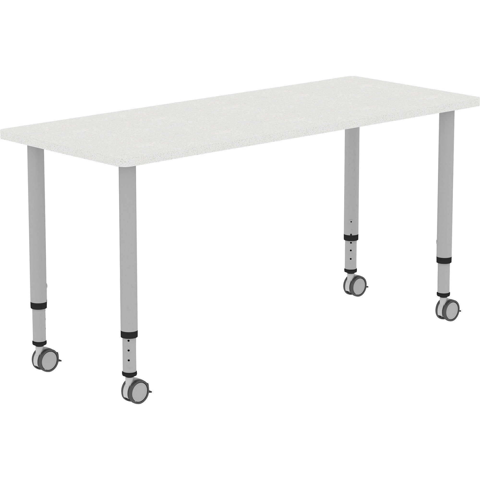 Lorell Attune Height-adjustable Multipurpose Rectangular Table - For - Table TopRectangle Top - Adjustable Height - 26.62" to 33.62" Adjustment x 60" Table Top Width x 23.62" Table Top Depth - 33.62" Height - Assembly Required - Laminated, Gray - Lam