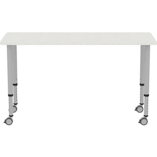 Lorell Attune Height-adjustable Multipurpose Rectangular Table - For - Table TopRectangle Top - Adjustable Height - 26.62" to 33.62" Adjustment x 60" Table Top Width x 23.62" Table Top Depth - 33.62" Height - Assembly Required - Laminated, Gray - Lam