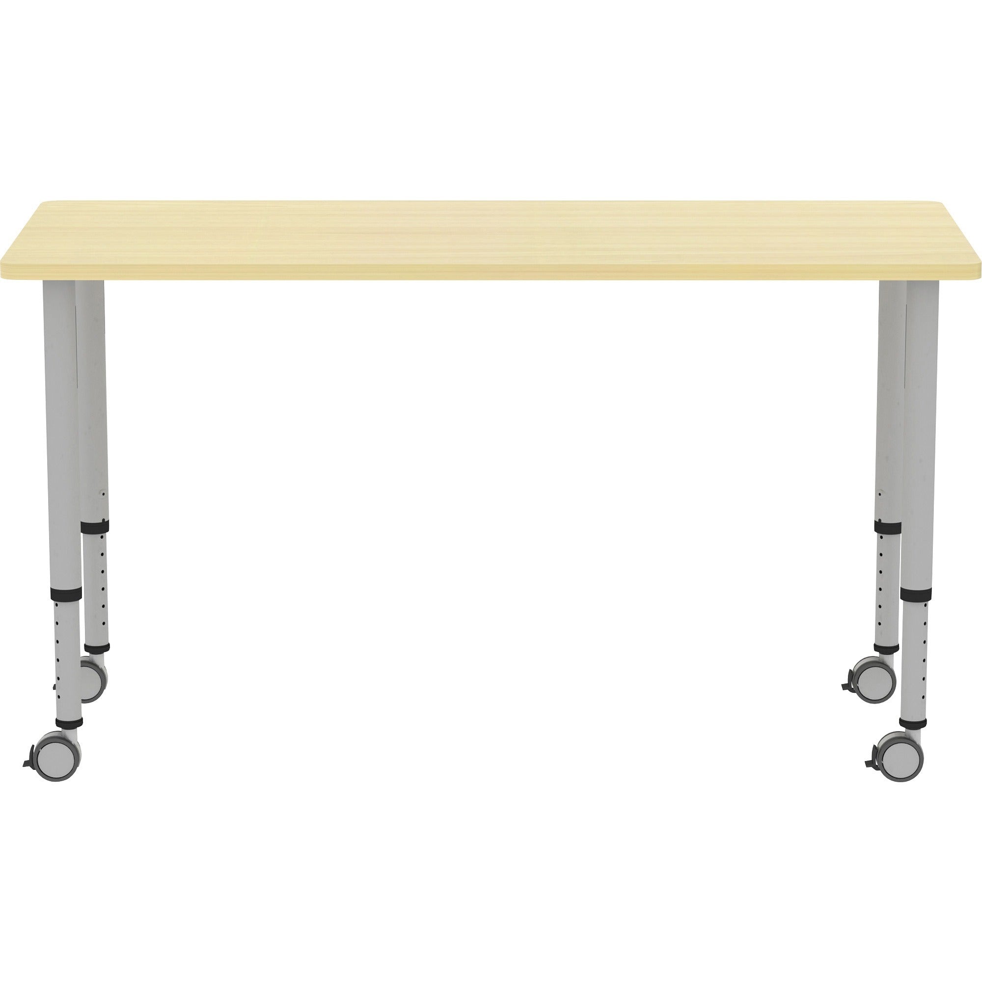 lorell-attune-height-adjustable-multipurpose-rectangular-table-for-table-toprectangle-top-adjustable-height-2662-to-3362-adjustment-x-60-table-top-width-x-2362-table-top-depth-3362-height-assembly-required-laminated-maple-la_llr69580 - 5