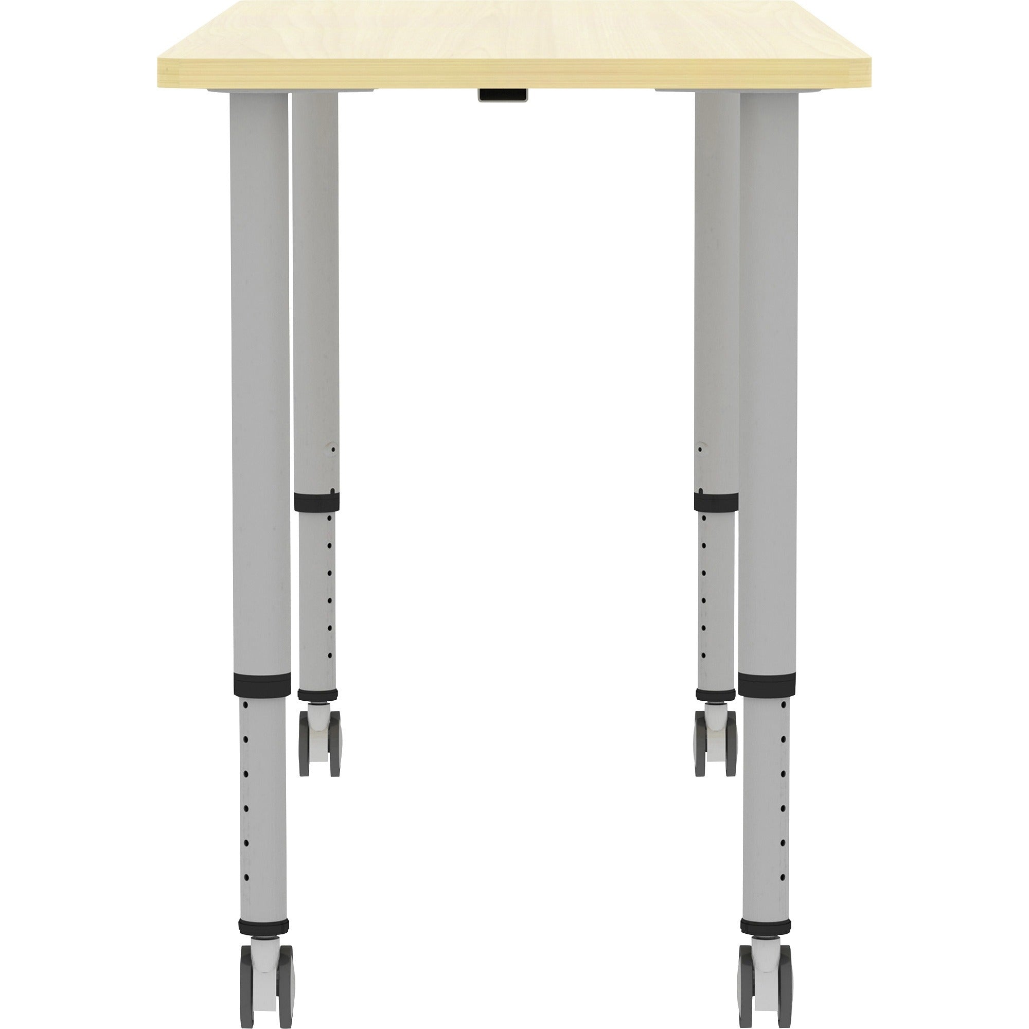 lorell-attune-height-adjustable-multipurpose-rectangular-table-for-table-toprectangle-top-adjustable-height-2662-to-3362-adjustment-x-60-table-top-width-x-2362-table-top-depth-3362-height-assembly-required-laminated-maple-la_llr69580 - 4