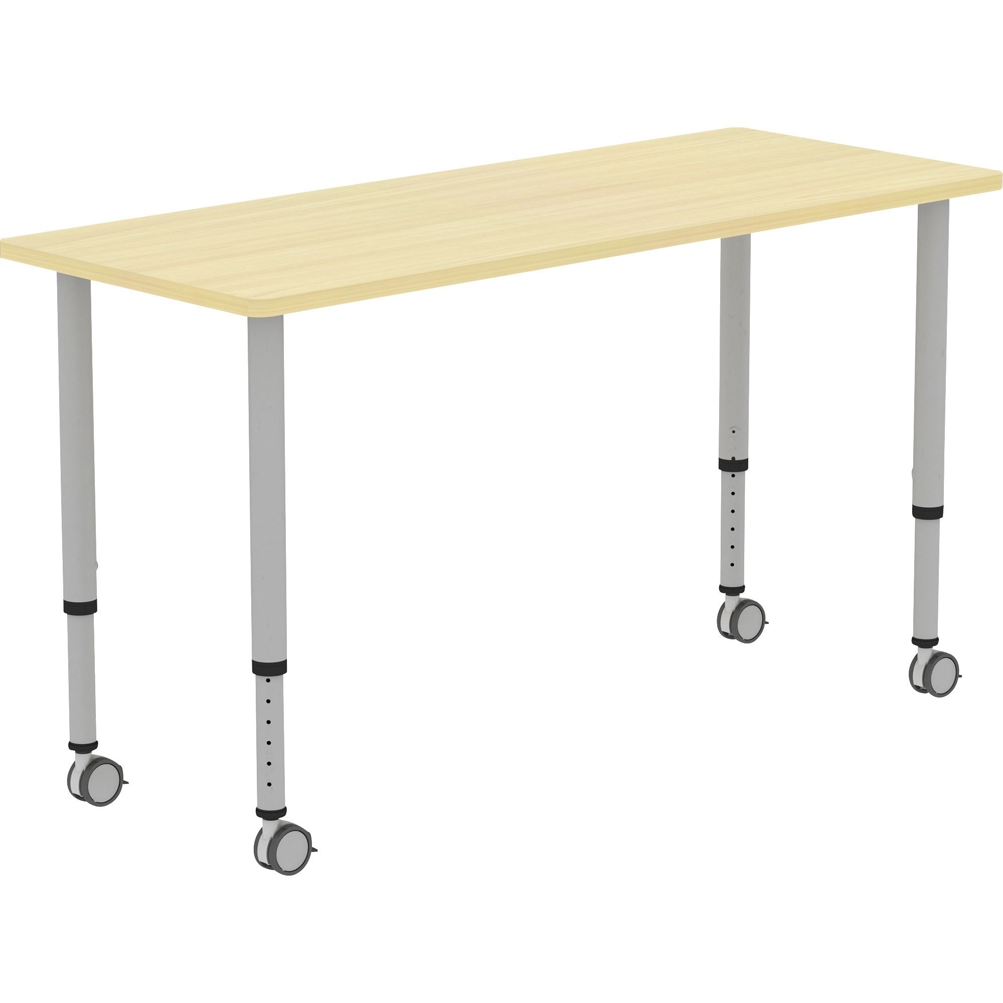 lorell-attune-height-adjustable-multipurpose-rectangular-table-for-table-toprectangle-top-adjustable-height-2662-to-3362-adjustment-x-60-table-top-width-x-2362-table-top-depth-3362-height-assembly-required-laminated-maple-la_llr69580 - 1