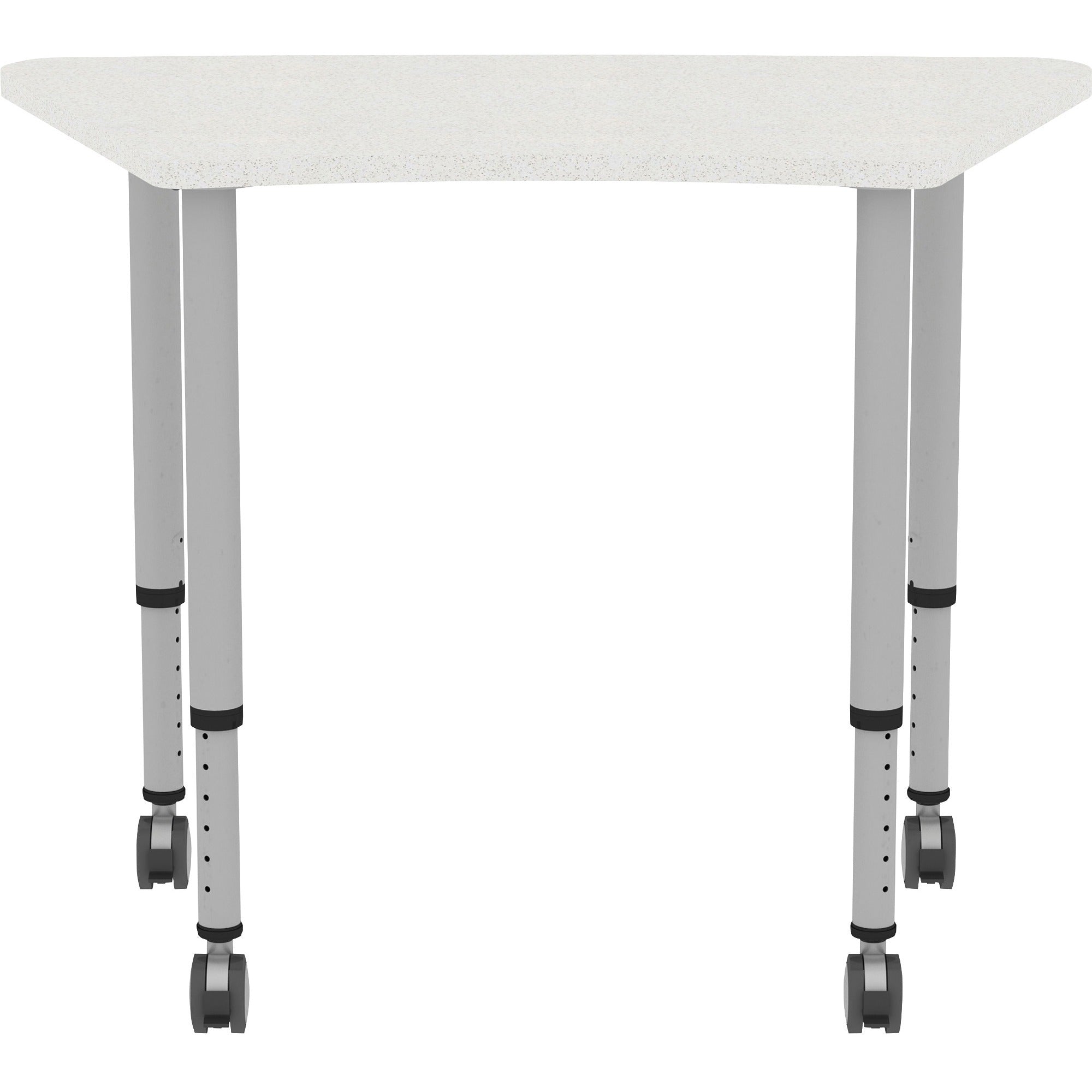 lorell-attune-height-adjustable-multipurpose-curved-table-for-table-toptrapezoid-top-adjustable-height-2662-to-3362-adjustment-x-60-table-top-width-x-2362-table-top-depth-3362-height-assembly-required-laminated-gray-laminate_llr69583 - 3