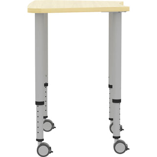 lorell-attune-height-adjustable-multipurpose-curved-table-for-table-toptrapezoid-top-adjustable-height-2662-to-3362-adjustment-x-60-table-top-width-x-2362-table-top-depth-3362-height-assembly-required-laminated-maple-laminat_llr69584 - 4
