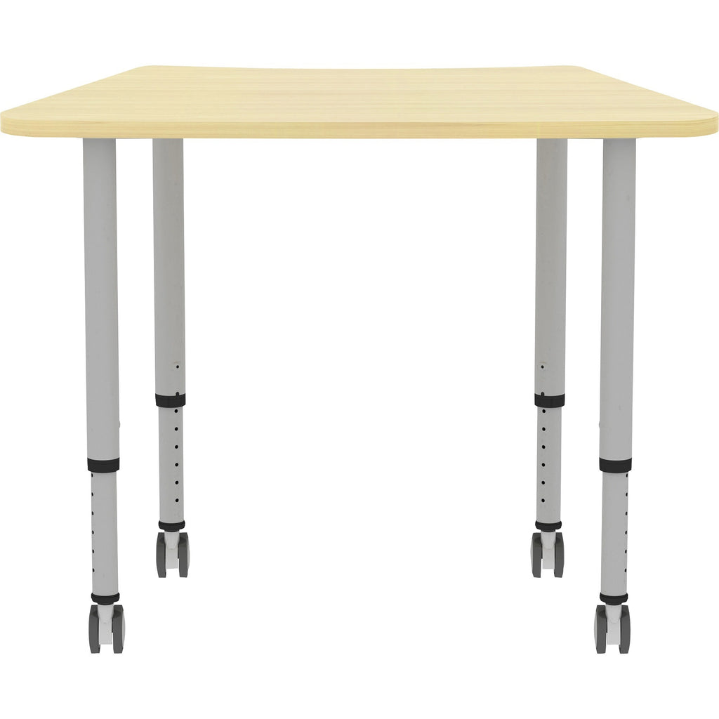 lorell-attune-height-adjustable-multipurpose-curved-table-for-table-toptrapezoid-top-adjustable-height-2662-to-3362-adjustment-x-60-table-top-width-x-2362-table-top-depth-3362-height-assembly-required-laminated-maple-laminat_llr69584 - 5