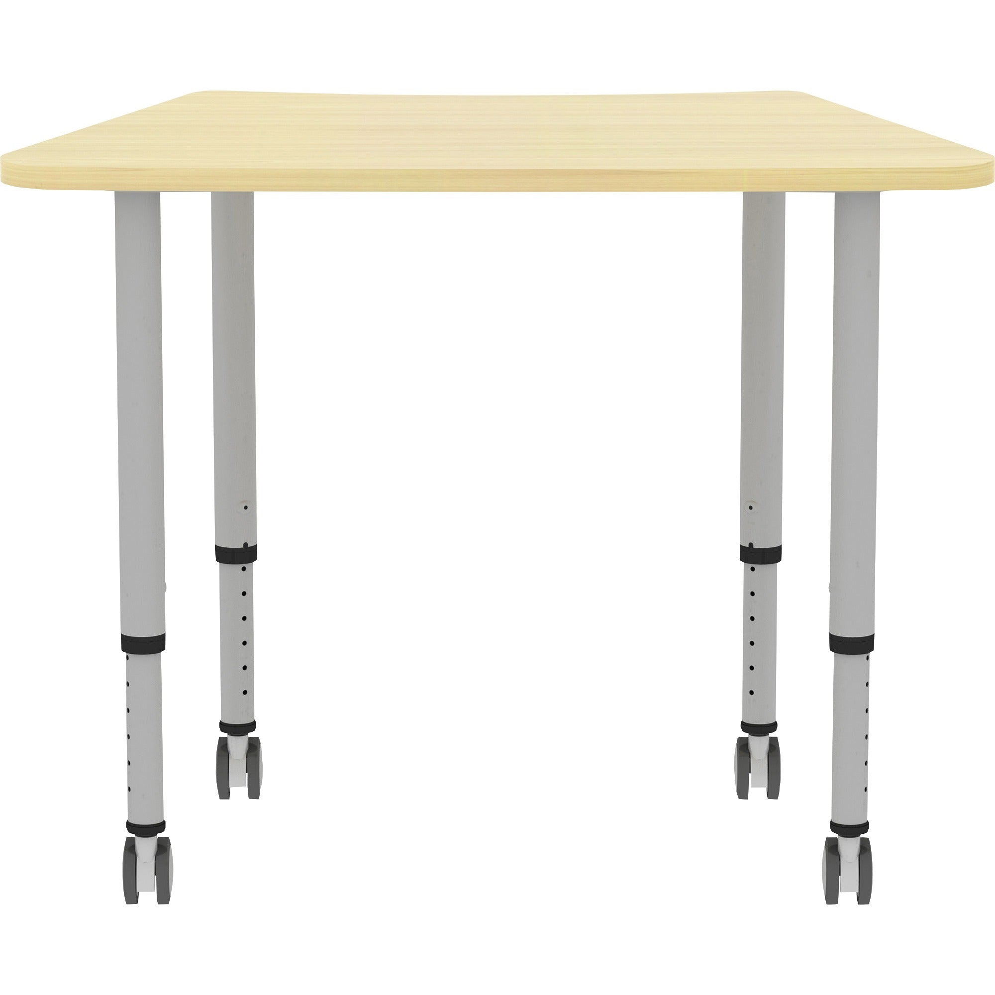 lorell-attune-height-adjustable-multipurpose-curved-table-for-table-toptrapezoid-top-adjustable-height-2662-to-3362-adjustment-x-60-table-top-width-x-2362-table-top-depth-3362-height-assembly-required-laminated-maple-laminat_llr69584 - 5