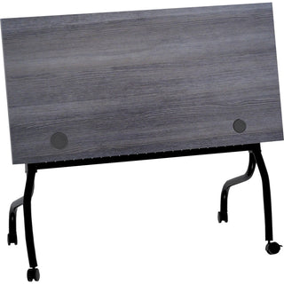 Lorell Flip Top Training Table - For - Table TopCharcoal Rectangle, Melamine Top - Black Four Leg Base - 4 Legs x 48" Table Top Width x 23.60" Table Top Depth - 29.50" Height - Melamine - 1 Each