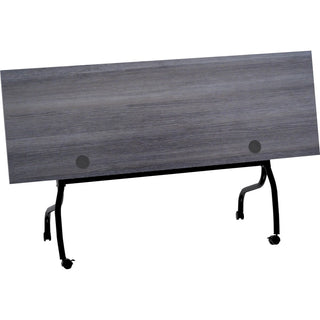 Lorell Flip Top Training Table - For - Table TopCharcoal Rectangle, Melamine Top - Black Four Leg Base - 4 Legs x 72" Table Top Width x 23.60" Table Top Depth - 29.50" Height - Melamine - 1 Each