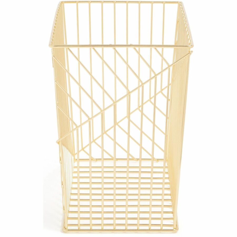 Vena Hanging File Basket, Letter Size, 6.85" Long, Gold