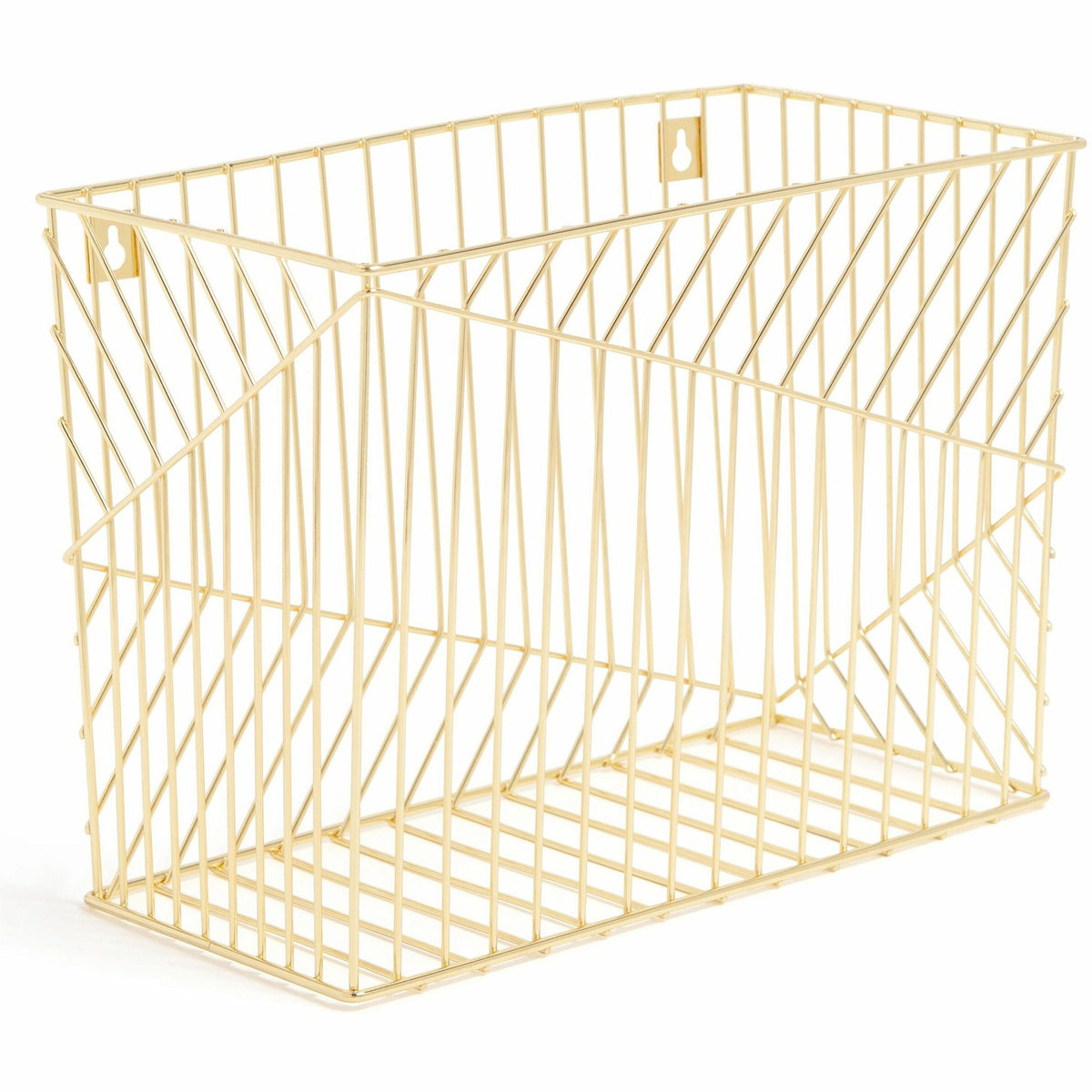 Vena Hanging File Basket, Letter Size, 6.85" Long, Gold