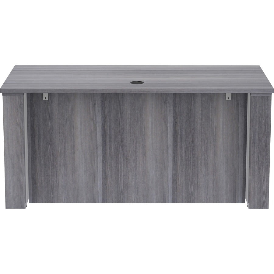 Lorell Essentials Series Sit-to-Stand Desk Shell - 0.1" Top, 1" Edge, 60" x 29"49" - Finish: Weathered Charcoal