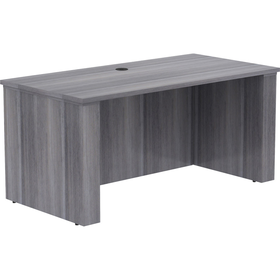Lorell Essentials Series Sit-to-Stand Desk Shell - 0.1" Top, 1" Edge, 60" x 29"49" - Finish: Weathered Charcoal