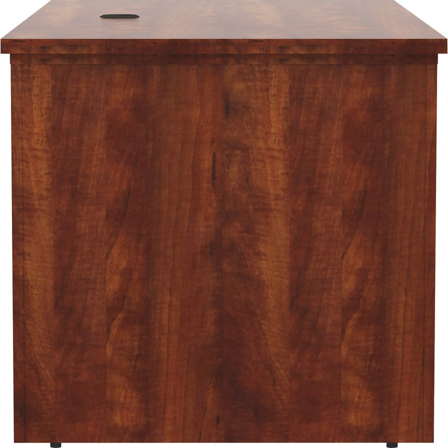 Lorell Essentials Series Sit-to-Stand Desk Shell - 0.1" Top, 1" Edge, 60" x 29"49" - Finish: Cherry - Laminate Table Top