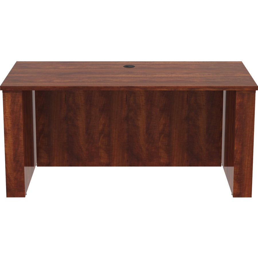 Lorell Essentials Series Sit-to-Stand Desk Shell - 0.1" Top, 1" Edge, 60" x 29"49" - Finish: Cherry - Laminate Table Top