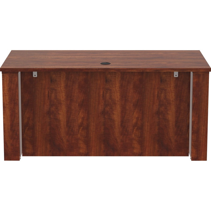 Lorell Essentials Series Sit-to-Stand Desk Shell - 0.1" Top, 1" Edge, 60" x 29"49" - Finish: Cherry - Laminate Table Top