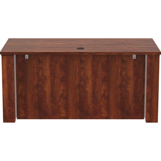 Lorell Essentials Series Sit-to-Stand Desk Shell - 0.1" Top, 1" Edge, 60" x 29"49" - Finish: Cherry - Laminate Table Top