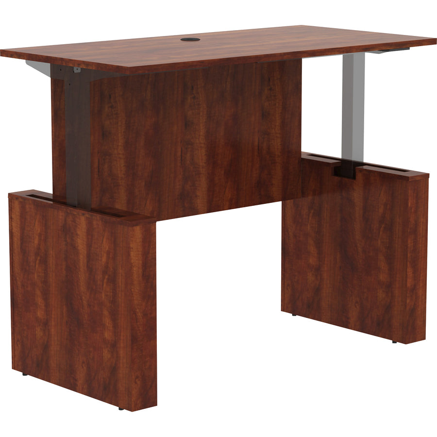 lorell-essentials-series-sit-to-stand-desk-shell-01-top-1-edge-60-x-2949-finish-cherry-laminate-table-top_llr69570 - 7