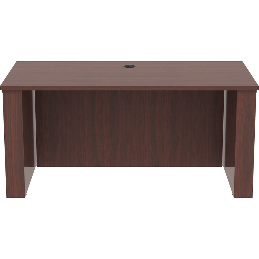 Lorell Essentials Series Sit-to-Stand Desk Shell - 0.1" Top, 1" Edge, 60" x 29"49" - Finish: Mahogany - Mahogany Laminate Table Top