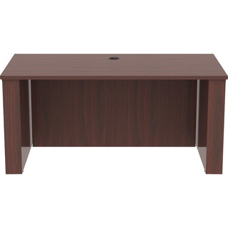 Lorell Essentials Series Sit-to-Stand Desk Shell - 0.1" Top, 1" Edge, 60" x 29"49" - Finish: Mahogany - Mahogany Laminate Table Top