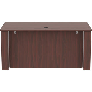 Lorell Essentials Series Sit-to-Stand Desk Shell - 0.1" Top, 1" Edge, 60" x 29"49" - Finish: Mahogany - Mahogany Laminate Table Top
