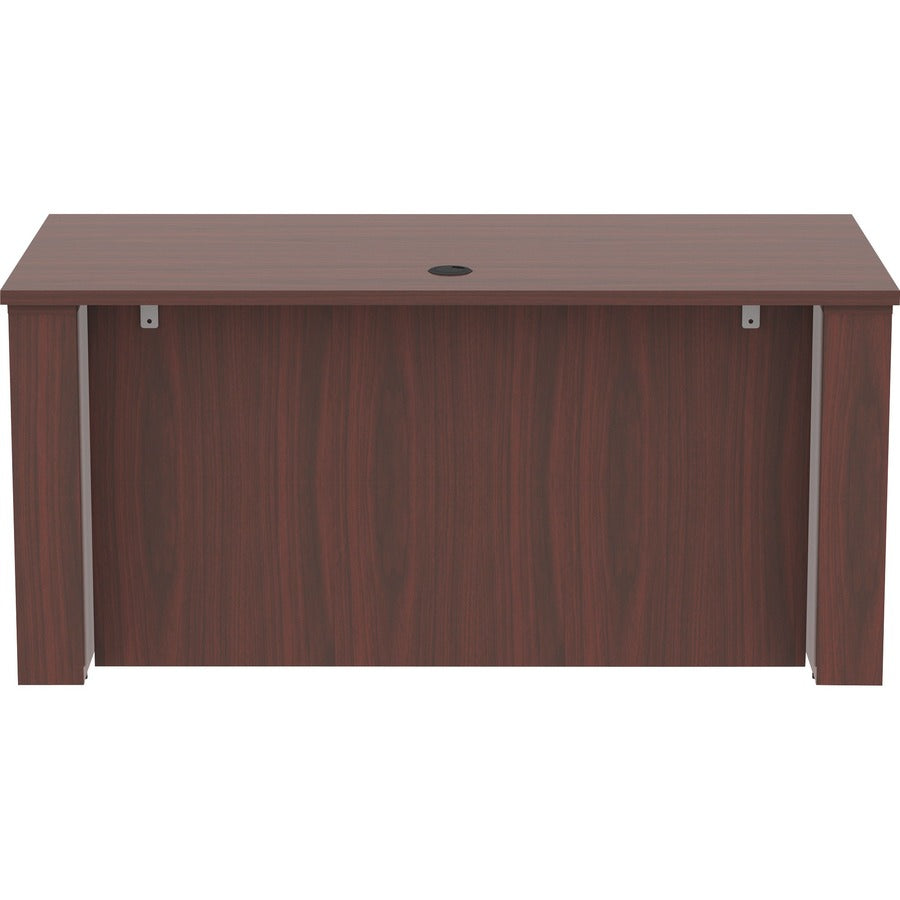 Lorell Essentials Series Sit-to-Stand Desk Shell - 0.1" Top, 1" Edge, 60" x 29"49" - Finish: Mahogany - Mahogany Laminate Table Top