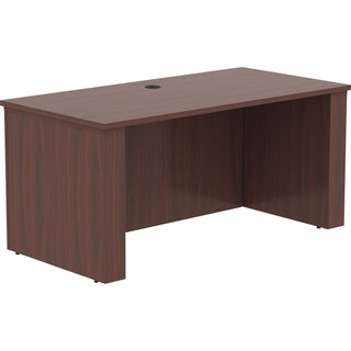 Lorell Essentials Series Sit-to-Stand Desk Shell - 0.1" Top, 1" Edge, 60" x 29"49" - Finish: Mahogany - Mahogany Laminate Table Top