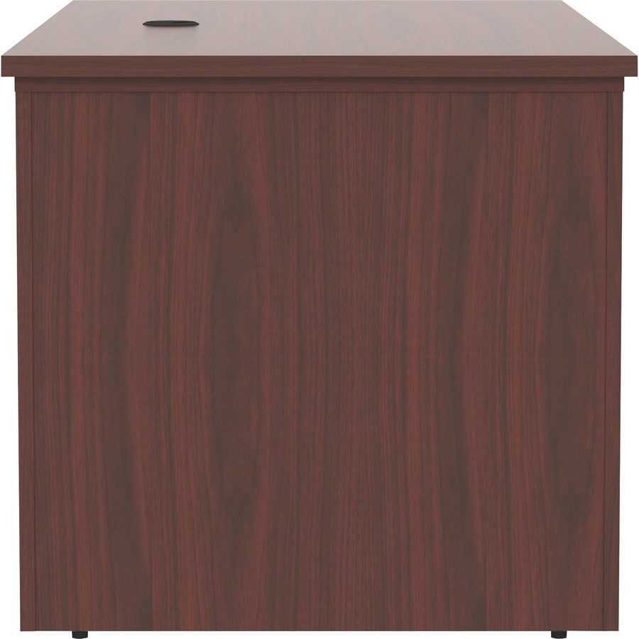 Lorell Essentials Series Sit-to-Stand Desk Shell - 0.1" Top, 1" Edge, 60" x 29"49" - Finish: Mahogany - Mahogany Laminate Table Top