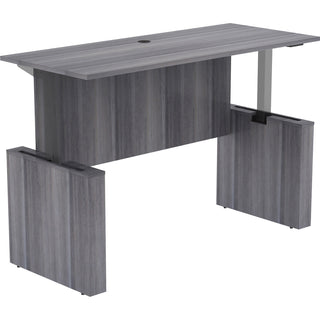 Lorell Essentials Series Sit-to-Stand Desk Shell - 0.1" Top, 1" Edge, 72" x 29"49" - Finish: Weathered Charcoal - Laminate Table Top