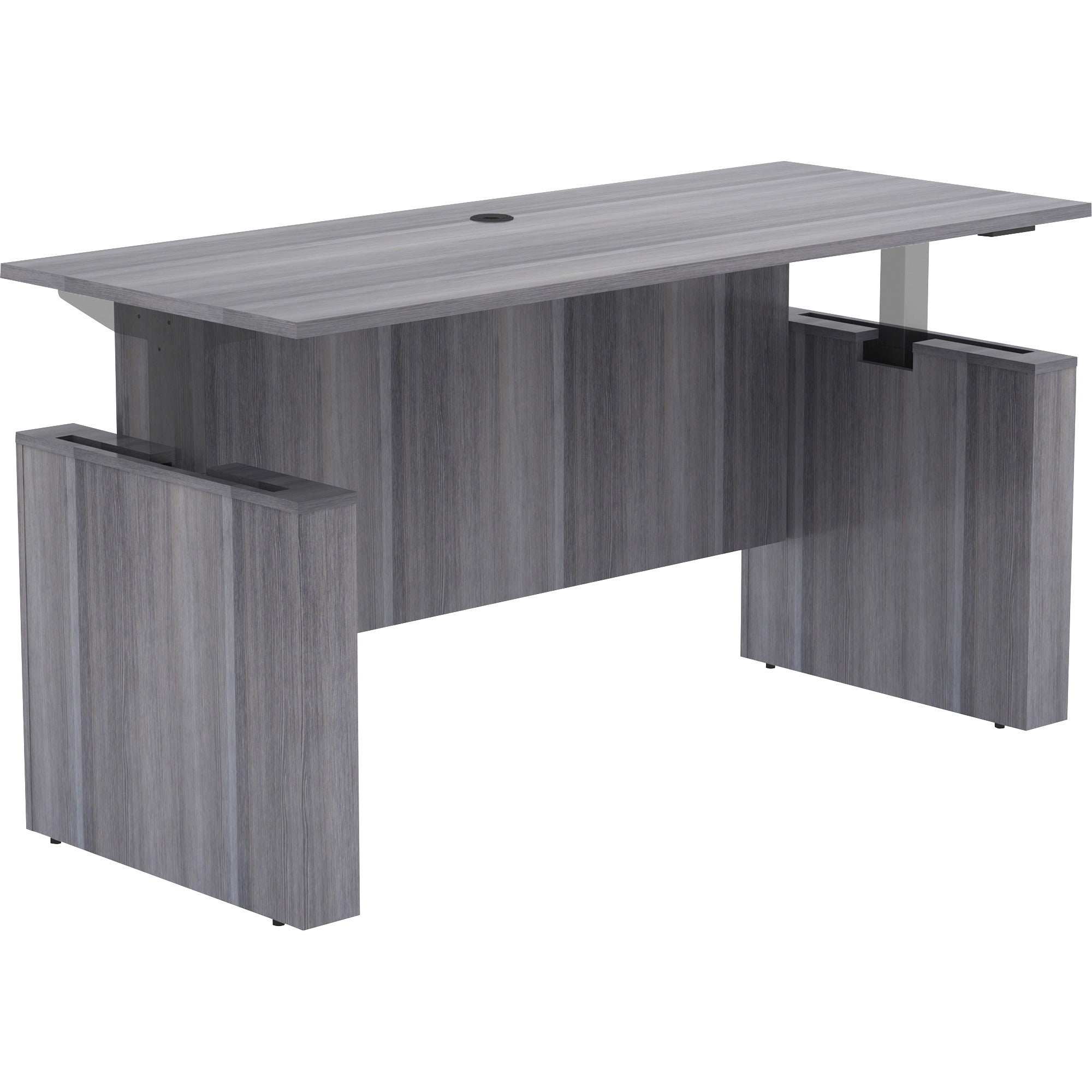 lorell-essentials-series-sit-to-stand-desk-shell-01-top-1-edge-72-x-2949-finish-weathered-charcoal-laminate-table-top_llr69578 - 1