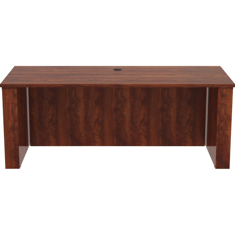 Lorell Essentials Series Sit-to-Stand Desk Shell - 0.1" Top, 1" Edge, 72" x 29"49" - Finish: Cherry - Laminate Table Top