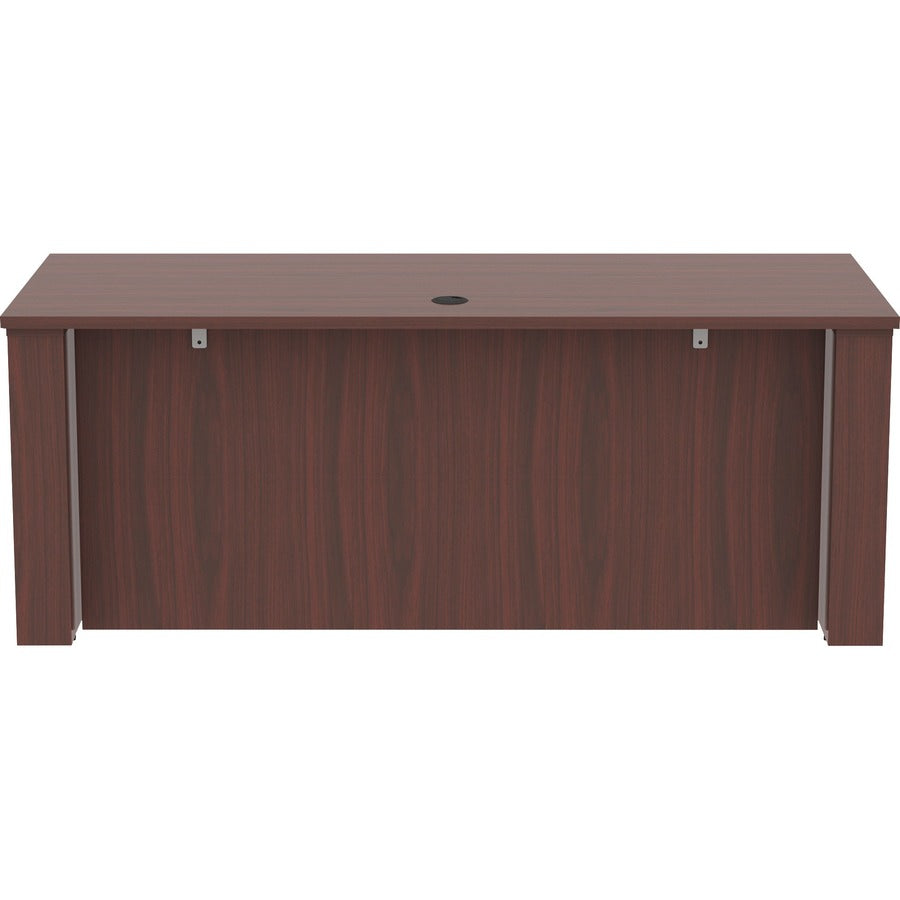 Lorell Essentials Series Sit-to-Stand Desk Shell - 0.1" Top, 1" Edge, 72" x 29"49" - Finish: Mahogany - Laminate Table Top