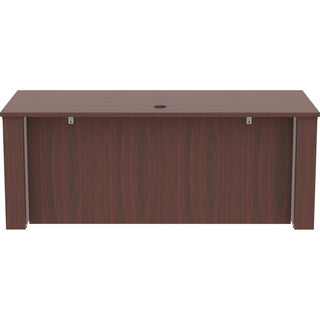 Lorell Essentials Series Sit-to-Stand Desk Shell - 0.1" Top, 1" Edge, 72" x 29"49" - Finish: Mahogany - Laminate Table Top