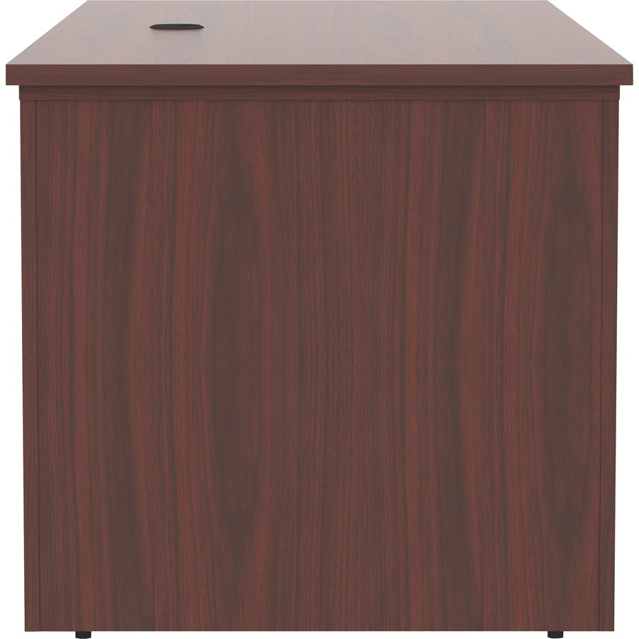 Lorell Essentials Series Sit-to-Stand Desk Shell - 0.1" Top, 1" Edge, 72" x 29"49" - Finish: Mahogany - Laminate Table Top