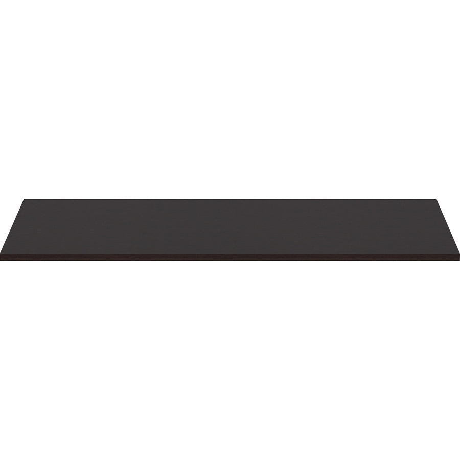 Lorell Relevance Electric Workstation Tabletop - 60" x 30" x 1" - Straight Edge - Finish: Espresso